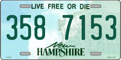 NH license plate 3587153