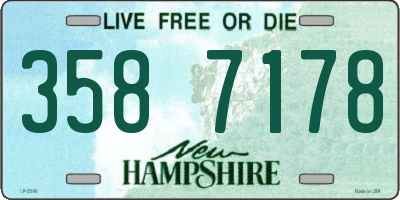 NH license plate 3587178