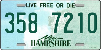 NH license plate 3587210