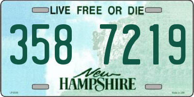 NH license plate 3587219