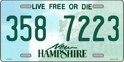 NH license plate 3587223