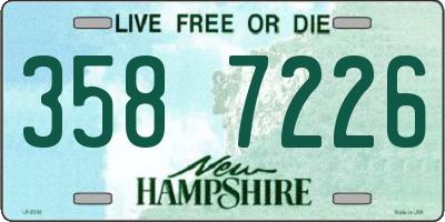 NH license plate 3587226