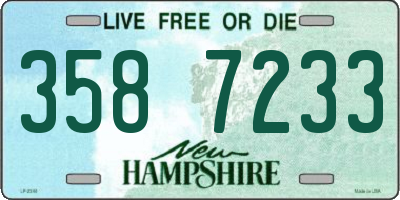 NH license plate 3587233