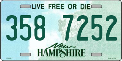 NH license plate 3587252