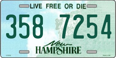 NH license plate 3587254