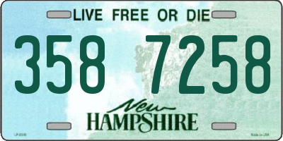 NH license plate 3587258