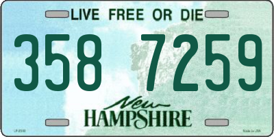 NH license plate 3587259