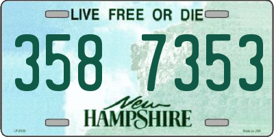 NH license plate 3587353