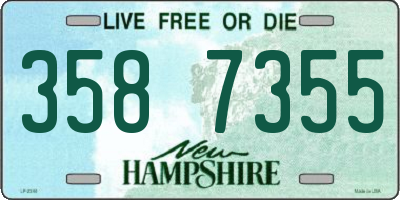NH license plate 3587355