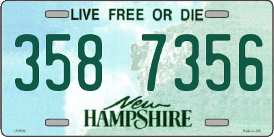 NH license plate 3587356
