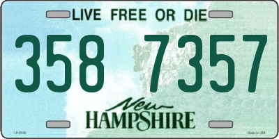 NH license plate 3587357
