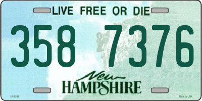 NH license plate 3587376