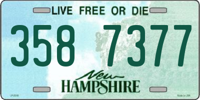 NH license plate 3587377
