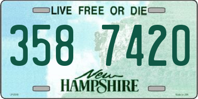 NH license plate 3587420