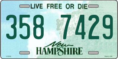 NH license plate 3587429