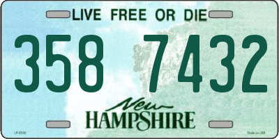 NH license plate 3587432
