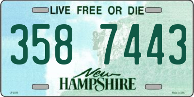 NH license plate 3587443