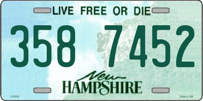 NH license plate 3587452