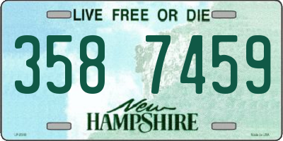 NH license plate 3587459