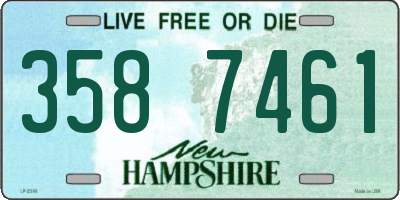 NH license plate 3587461