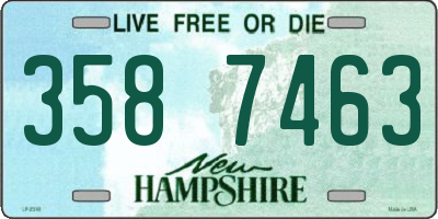 NH license plate 3587463
