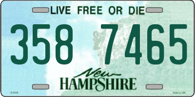 NH license plate 3587465