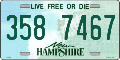 NH license plate 3587467