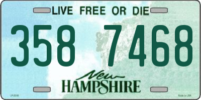 NH license plate 3587468