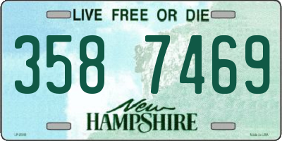 NH license plate 3587469