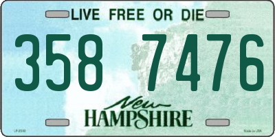 NH license plate 3587476
