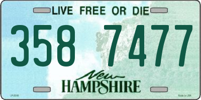 NH license plate 3587477