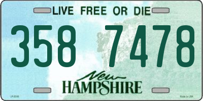 NH license plate 3587478
