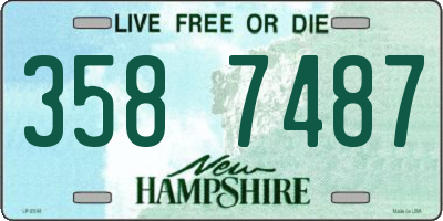 NH license plate 3587487