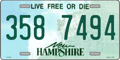 NH license plate 3587494