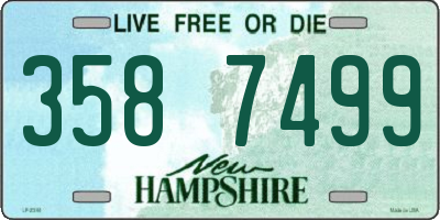 NH license plate 3587499