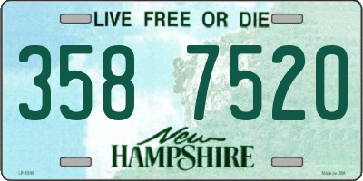 NH license plate 3587520