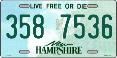 NH license plate 3587536