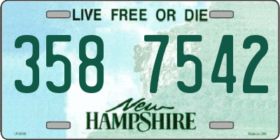 NH license plate 3587542