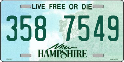 NH license plate 3587549