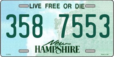 NH license plate 3587553