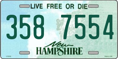 NH license plate 3587554