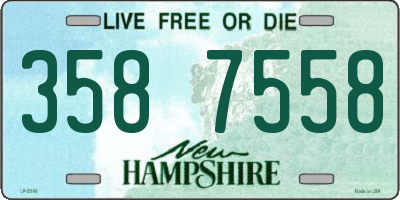 NH license plate 3587558