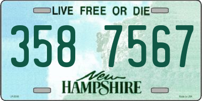 NH license plate 3587567