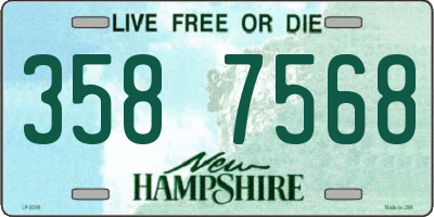 NH license plate 3587568