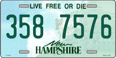 NH license plate 3587576