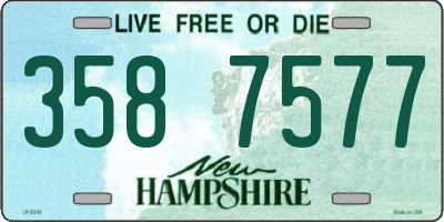 NH license plate 3587577