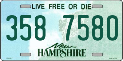 NH license plate 3587580