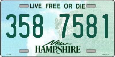 NH license plate 3587581