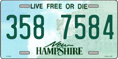 NH license plate 3587584