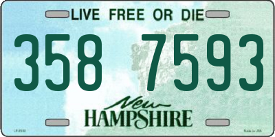 NH license plate 3587593